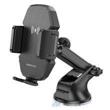 Заредете изображение във визуализатора на галерията – Borofone Car holder BH214 Adelante with induction charging to dashboard black
