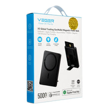 Заредете изображение във визуализатора на галерията – VEGER powerbank 5000 mAh MFi PD 20W Wallet Tracker W0582 black
