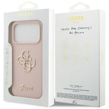 Заредете изображение във визуализатора на галерията – GUESS case for IPHONE 17 Pro GUHCP17LSC4GSMP (Silicone W/ Big 4G Script) pink
