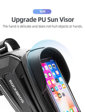 Заредете изображение във визуализатора на галерията – Rockbros B68 armored bicycle bag with phone cover 1.5l - black

