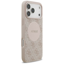 Заредете изображение във визуализатора на галерията – GUESS case for IPHONE 17 Pro Max compatible with MagSafe GUHMP17XP4PGRSGP (PU 4G Circle W/ Classic Logo) pink
