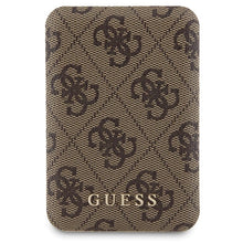 Заредете изображение във визуализатора на галерията – Guess 4G Metal Logo case set for iPhone 15 Pro Max + 5000mAh MagSafe power bank - brown
