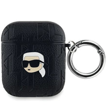 Заредете изображение във визуализатора на галерията – Karl Lagerfeld Monogram Karl Head case for AirPods 1 / 2 - black
