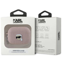 Заредете изображение във визуализатора на галерията – Karl Lagerfeld Monogram Karl Head case for AirPods Pro 2 - pink
