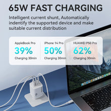Заредете изображение във визуализатора на галерията – Wozinsky CGWCW 65W USB-A / 2 x USB-C GaN wall charger - white
