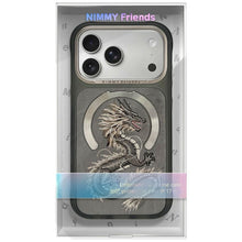 Заредете изображение във визуализатора на галерията – NIMMY case MAGNETIC FANTASY ANIMAL DRAGON compatible with MagSafe for IPHONE 18 Pro/17 Pro grey
