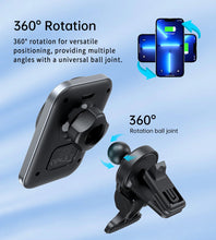 Заредете изображение във визуализатора на галерията – Choetech T206-F car holder with inductive charger up to 15W - black
