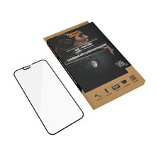 Заредете изображение във визуализатора на галерията – PanzerGlass E2E Microfracture antibacterial glass with camera cover with Swarovsky crystal for iPhone 13 mini - with black frame
