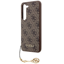 Заредете изображение във визуализатора на галерията – Original Case GUESS - hardcase 4G Charms Collection GUHCSA35GF4GBR for Samsung Galaxy A35 Brown
