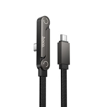 Заредете изображение във визуализатора на галерията – Cable with bracket USB C to USB C PD 60W Hoco 1,2 m U150 Exquisite black
