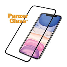 Заредете изображение във визуализатора на галерията – PanzerGlass E2E Super+ tempered glass for iPhone XR / 11 - with black frame
