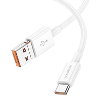 Заредете изображение във визуализатора на галерията – Borofone Cable BX102 Winner - USB + Type C to Type C - PD 60W 1 metre white
