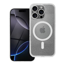 Заредете изображение във визуализатора на галерията – CLEAR MAG COVER case with camera protection compatible with MagSafe for IPHONE 17 PRO transparent glitter
