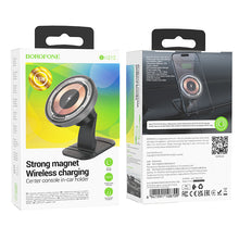 Заредете изображение във визуализатора на галерията – Borofone Car holder BH212 Riley with induction charging with stick-on base black
