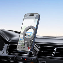 Заредете изображение във визуализатора на галерията – Borofone Car holder BH104 Path Ring magnetic to air vent black

