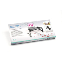 Заредете изображение във визуализатора на галерията – Desk for laptop uniwersal adjustable with cooling YL-803 red
