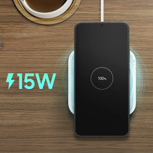 Заредете изображение във визуализатора на галерията – Samsung Wireless Charger Pad EP-P2400TWEGEU 15W inductive charger - white + mains charger
