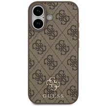 Заредете изображение във визуализатора на галерията – GUESS case for IPHONE 17 compatible with MagSafe GUHMP17SP4SM4MW (PU 4G Small 4G and Classic) brown
