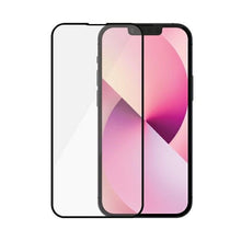 Заредете изображение във визуализатора на галерията – PanzerGlass E2E Microfracture antibacterial glass for iPhone 13 mini - with black frame

