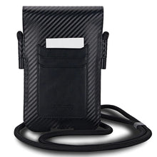 Заредете изображение във визуализатора на галерията – BMW Carbon &amp; Blue Stripe phone bag - black
