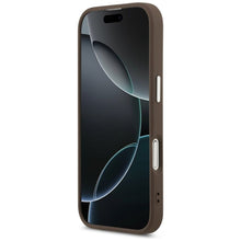 Заредете изображение във визуализатора на галерията – GUESS case for IPHONE 17 compatible with MagSafe GUHMP17SPSAREGSW (PU W/ Classic Logo) brown
