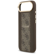 Заредете изображение във визуализатора на галерията – GUESS case for IPHONE 17 Air compatible with MagSafe GUHMP17MPG4SEMCW (PU W/ 4G Stripe) brown
