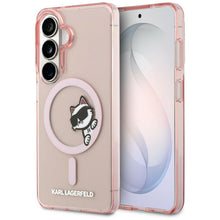 Заредете изображение във визуализатора на галерията – KARL LAGERFELD case for SAMSUNG S26 KLHMS26S6HCPSCP (Magnetic IML Peekaboo Choupette) pink
