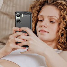 Заредете изображение във визуализатора на галерията – Carbon Case for Xiaomi Redmi 13c Flexible Silicone Carbon Cover - Black
