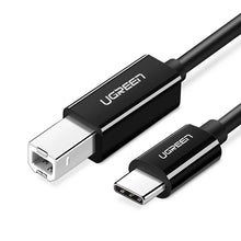 Заредете изображение във визуализатора на галерията – Ugreen US370 45034 cable for USB-C / USB-B printer 1m - black
