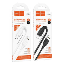 Заредете изображение във визуализатора на галерията – Cable USB A to Micro USB Hoco 2,4A 1 m X120 black
