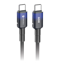 Заредете изображение във визуализатора на галерията – FORCELL F-ENERGY C354 cable Type C to Type C QC4.0 PD 3A 60W Gradient 1 m black
