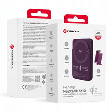 Заредете изображение във визуализатора на галерията – Powerbank compatible with MagSafe Forcell F-Energy MagStand QI2 F5K10 QC3.0 PD3.0 20W 5000 mAh cherry

