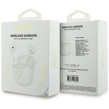 Заредете изображение във визуализатора на галерията – Wireless earphones Guess TWS GUTWSA15HETH (Small Round Script Print) white
