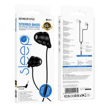 Заредете изображение във визуализатора на галерията – Borofone Earphones BM91 Cloud with microphone black
