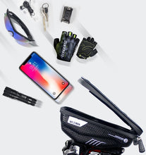 Заредете изображение във визуализатора на галерията – WILDMAN traveling bag for bike handlebars with zipper 1L (4 &quot;- 7&quot;) E1 black
