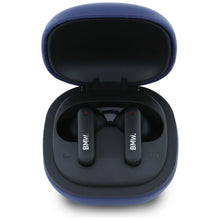 Заредете изображение във визуализатора на галерията – Wireless earphone ENC BMW TWS Leather Metal Logo BMW001138 dark blue

