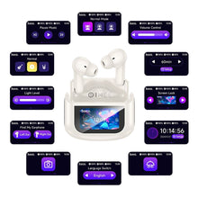 Заредете изображение във визуализатора на галерията – HOCO wireless earphones bluetooth with touch screen TWS ANC + ENC EQ21 cloudy white
