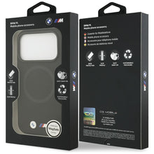 Заредете изображение във визуализатора на галерията – BMW case for IPHONE 17 Pro Max compatible with MagSafe BMHMP17X25PFWSMK (PU FW Metal Logo) black
