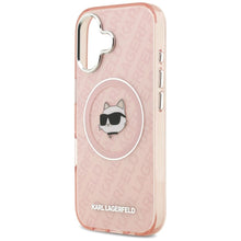 Заредете изображение във визуализатора на галерията – KARL LAGERFELD case for IPHONE 17 compatible with MagSafe KLHMP17SHMKBCHOP (IML Choupette Head Logo) pink
