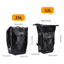 Заредете изображение във визуализатора на галерията – Rockbros 30140022001 waterproof bicycle bag for trunk - black
