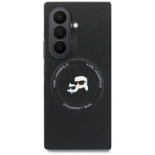 Заредете изображение във визуализатора на галерията – KARL LAGERFELD case for SAMSUNG GALAXY Z FOLD 8 ULTRA compatible with MagSafe (Karl&amp;Choupette Saffiano Pins) black
