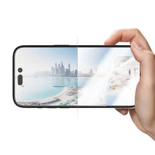 Заредете изображение във визуализатора на галерията – PanzerGlass Ultra-Wide Fit antibacterial tempered glass with glare filter and positioner for iPhone 14 Pro

