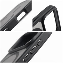 Заредете изображение във визуализатора на галерията – Case for iPhone 15 Pro Forcell F-Protect Smoke Hybrid Premium Lite compatible with MagSafe black
