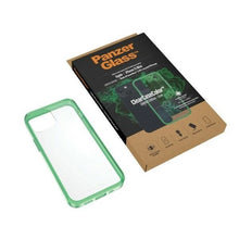 Заредете изображение във визуализатора на галерията – PanzerGlass ClearCase antibacterial Military Grade certified case for iPhone 13 mini - transparent green
