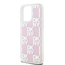 Заредете изображение във визуализатора на галерията – DKNY case for IPHONE 15 Pro Max DKHCP15XLCPEPP (DKNY HC Liquid Glitters W/Checkered Pattern) pink
