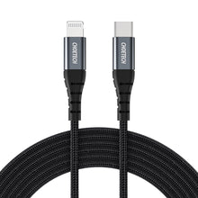 Заредете изображение във визуализатора на галерията – Choetech IP0039 USB-C / Lightning MFi cable, 1.2m long - black

