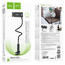 Заредете изображение във визуализатора на галерията – HOCO adjustable desk holder with clip HD10 black
