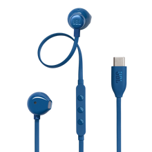 Заредете изображение във визуализатора на галерията – Wire earphones USB C JBL 305C blue
