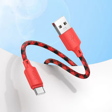 Заредете изображение във визуализатора на галерията – Cable USB A to USB C Hoco 3A 1 m X116 gradient red
