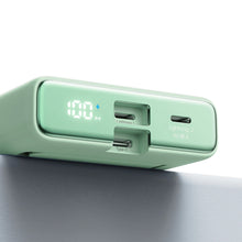 Заредете изображение във визуализатора на галерията – Powerbank Joyroom JR-PBM01 magnetic 10000mAh 20W with stand + Lightning cable - USB-C - green
